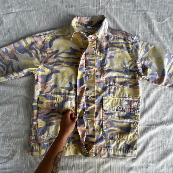 Pastel Colors Camo Denim Jacket size S - Picture 7 of 16